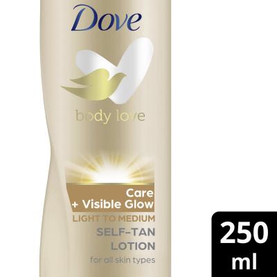 Dove Nourishing Body Care Visible Glow Автобронзант за жени 250 ml Нюанс Fair-Medium