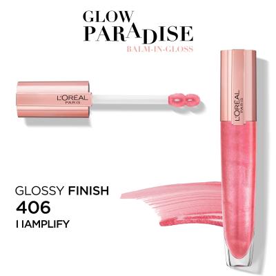 L&#039;Oréal Paris Glow Paradise Balm In Gloss Блясък за устни за жени 7 ml Нюанс 406 I Amplify