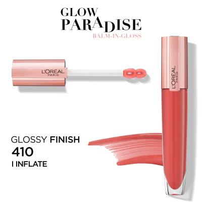 L&#039;Oréal Paris Glow Paradise Balm In Gloss Блясък за устни за жени 7 ml Нюанс 410 I Inflate