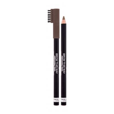Rimmel London Brow This Way Professional Pencil Молив за вежди за жени 1,4 g Нюанс 006 Brunette