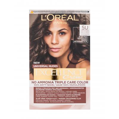 L'Oréal Paris Excellence Creme Triple Protection Боя за коса за жени 48 ml Нюанс 5U Light Brown