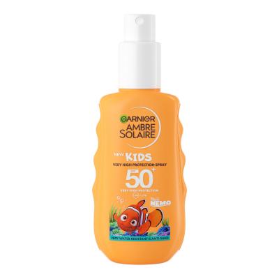 Garnier Ambre Solaire Kids Sun Protection Spray SPF50 Слънцезащитна козметика за тяло за деца 150 ml