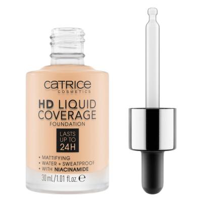Catrice HD Liquid Coverage 24H Фон дьо тен за жени 30 ml Нюанс 005 Ivory Beige