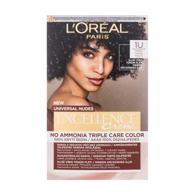 L'Oréal Paris Excellence Creme Triple Protection No Ammonia Боя за коса за жени 48 ml Нюанс 1U Black