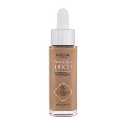 L'Oréal Paris True Match Nude Plumping Tinted Serum Фон дьо тен за жени 30 ml Нюанс 5-6 Medium-Tan