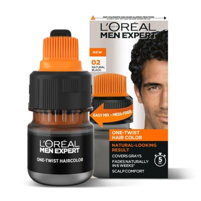 L&#039;Oréal Paris Men Expert One-Twist Hair Color Боя за коса за мъже 50 ml Нюанс 02 Real Black