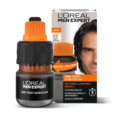 L&#039;Oréal Paris Men Expert One-Twist Hair Color Боя за коса за мъже 50 ml Нюанс 03 Dark Brown