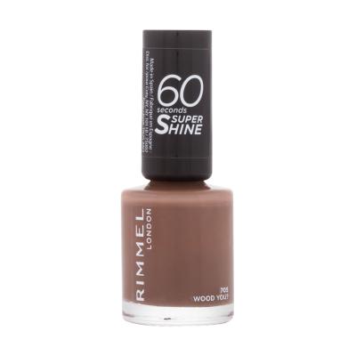 Rimmel London 60 Seconds Super Shine Лак за нокти за жени 8 ml Нюанс 705 Wood You?