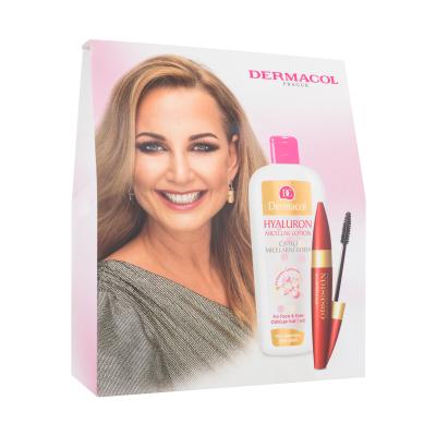 Dermacol Obsesión Подаръчен комплект спирала Obsesión Volume & Lenght Mascara 12 ml + почистваща мицеларна вода Hyaluron Micellar Lotion 400 ml