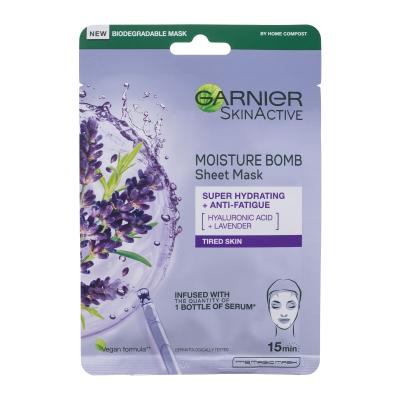 Garnier SkinActive Moisture Bomb Super Hydrating + Anti-Fatigue Маска за лице за жени 1 бр