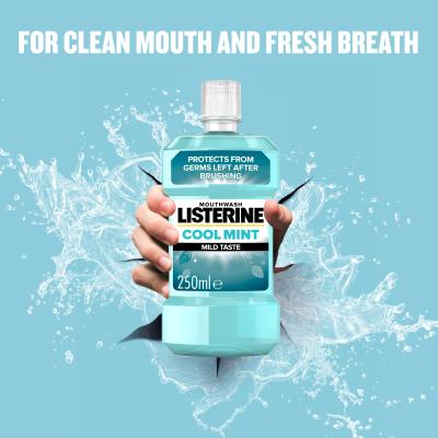 Listerine Cool Mint Mild Taste Mouthwash Вода за уста 250 ml