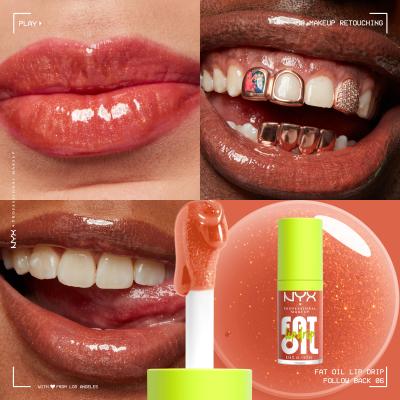 NYX Professional Makeup Fat Oil Lip Drip Масло за устни за жени 4,8 ml Нюанс 06 Follow Black