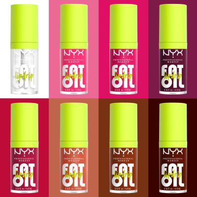 NYX Professional Makeup Fat Oil Lip Drip Масло за устни за жени 4,8 ml Нюанс 06 Follow Black