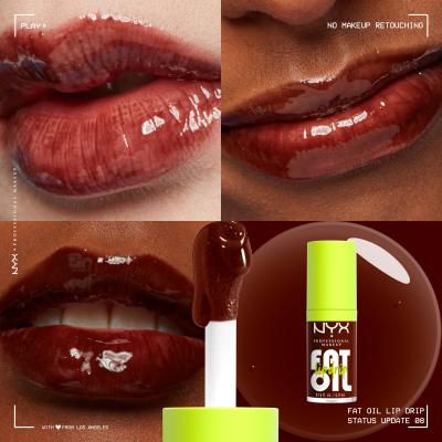 NYX Professional Makeup Fat Oil Lip Drip Масло за устни за жени 4,8 ml Нюанс 08 Status Update