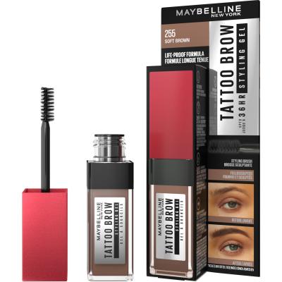 Maybelline Tattoo Brow 36H Styling Gel Гел и помада за вежди за жени 6 ml Нюанс 255 Soft Brown