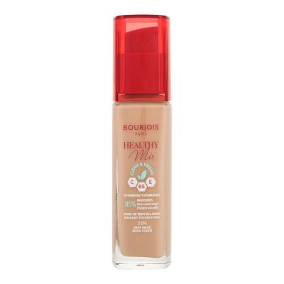 BOURJOIS Paris Healthy Mix Clean & Vegan Radiant Foundation Фон дьо тен за жени 30 ml Нюанс 55N Deep Beige