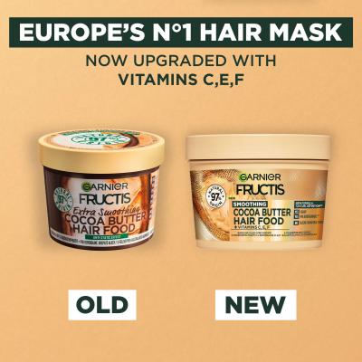 Garnier Fructis Hair Food Cocoa Butter Extra Smoothing Mask Маска за коса за жени 400 ml