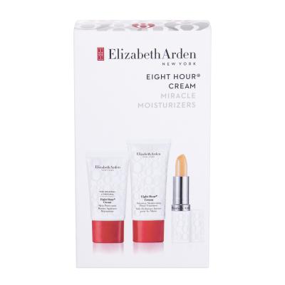 Elizabeth Arden Eight Hour Cream Skin Protectant Подаръчен комплект балсам за тяло 15 ml + балсам за устни SPF15 3,7 g + крем за ръце 30 ml увредена кутия