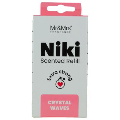 Mr&amp;Mrs Fragrance Niki Refill Crystal Waves Ароматизатор за автомобил Пълнител 1 бр