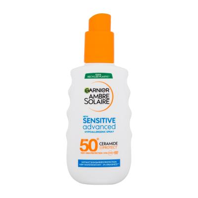 Garnier Ambre Solaire Sensitive Advanced Hypoallergenic Spray SPF50+ Слънцезащитна козметика за тяло 150 ml