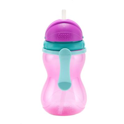 Canpol babies Active Cup Sport Cup With Flip-Top Straw Pink Чаша за деца 370 ml