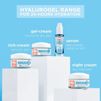 Mixa Hyalurogel Подаръчен комплект дневен крем за лице Hyalurogel Light 50 ml + нощен крем за лице Hyalurogel Night 50 ml