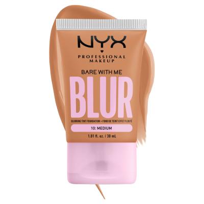 NYX Professional Makeup Bare With Me Blur Tint Foundation Фон дьо тен за жени 30 ml Нюанс 10 Medium