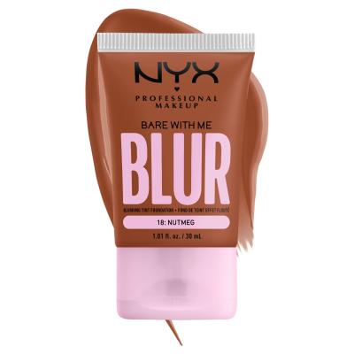 NYX Professional Makeup Bare With Me Blur Tint Foundation Фон дьо тен за жени 30 ml Нюанс 18 Nutmeg