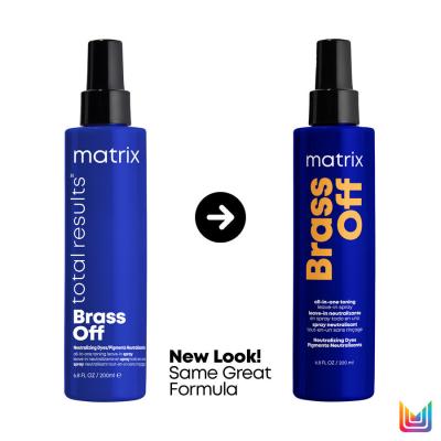 Matrix Brass Off All-In-One Toning Leave-In Spray Грижа „без отмиване“ за жени 200 ml