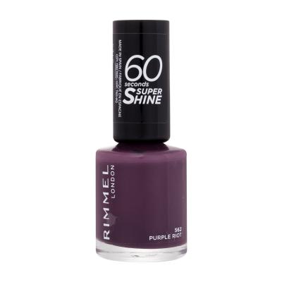 Rimmel London 60 Seconds Super Shine Лак за нокти за жени 8 ml Нюанс 562 Purple Riot