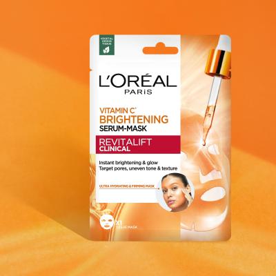 L&#039;Oréal Paris Revitalift Clinical Vitamin C Brightening Serum-Mask Маска за лице за жени 26 гр