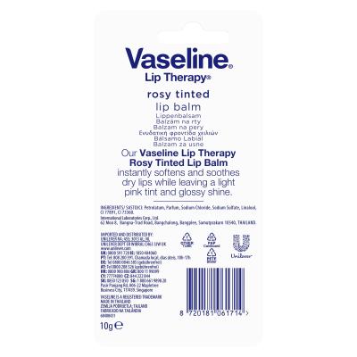 Vaseline Lip Therapy Rosy Tinted Lip Balm Tube Балсам за устни за жени 10 гр