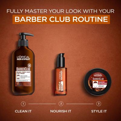 L&#039;Oréal Paris Men Expert Barber Club Defining Fiber Cream Крем за коса за мъже 75 ml