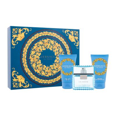 Versace Man Eau Fraiche SET1 Подаръчен комплект EDT 50 ml + душ-гел 50 ml + балсам за след бръснене 50 ml увредена кутия