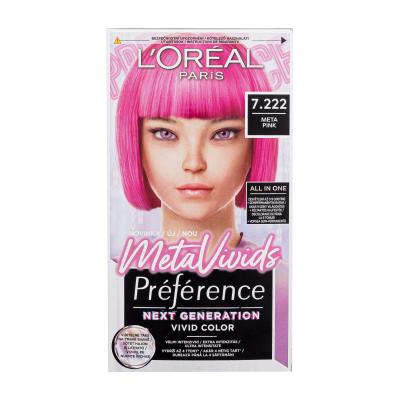 L'Oréal Paris Préférence Meta Vivids Боя за коса за жени 75 ml Нюанс 7.222 Meta Pink