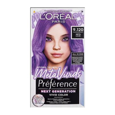 L'Oréal Paris Préférence Meta Vivids Боя за коса за жени 75 ml Нюанс 9.120 Meta Lilac