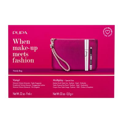 Pupa Vamp! Подаръчен комплект спирала Vamp! 9 ml + молив за очи Multiplay 0,8 g 09 Deep Black + козметична чантичка