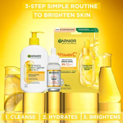 Garnier Skin Naturals Vitamin C Brightening Cream Cleanser Почистващ крем за жени 250 ml