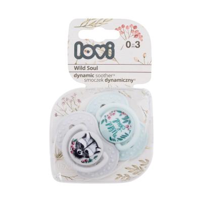 LOVI Wild Soul Dynamic Soother Boy 0-3m Биберон за деца 2 бр увредена опаковка