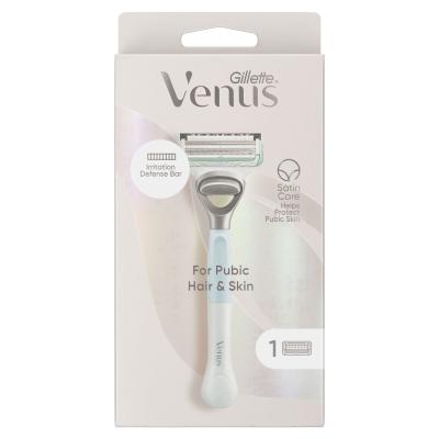 Gillette Venus Satin Care For Pubic Hair &amp; Skin Самобръсначка за жени 1 бр