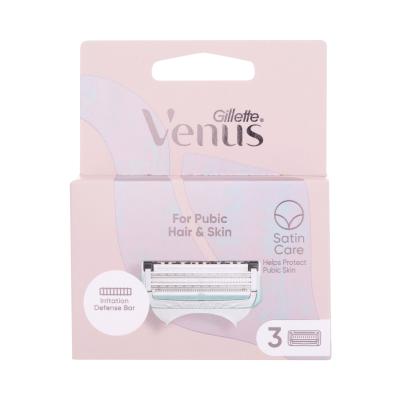 Gillette Venus Satin Care For Pubic Hair &amp; Skin Резервни ножчета за жени Комплект