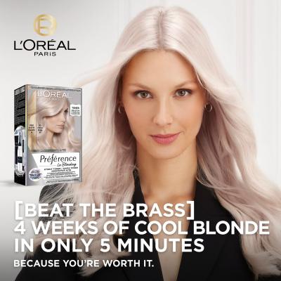 L&#039;Oréal Paris Préférence Le Blonding Toner Боя за коса за жени 60 ml Нюанс Platinum Pearl