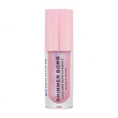 Makeup Revolution London Shimmer Bomb Блясък за устни за жени 4,5 ml Нюанс Sparkle Pink