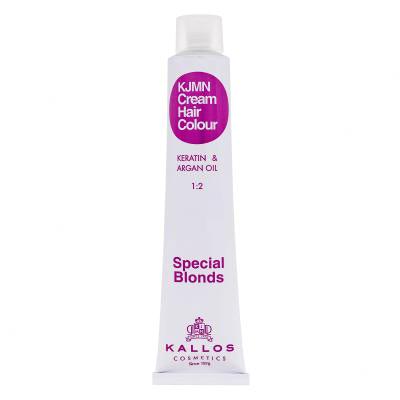 Kallos Cosmetics KJMN Cream Hair Colour Keratin & Argan Oil Special Blonds Боя за коса за жени 100 ml Нюанс 12.013 Special Ultra Beige Blond