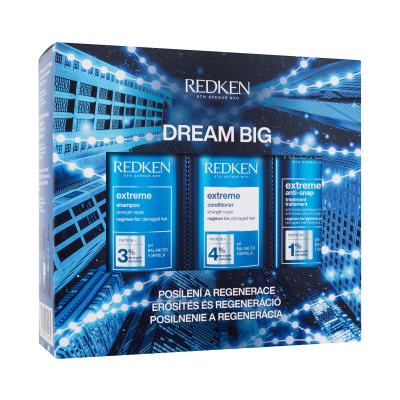 Redken Extreme Dream Big Подаръчен комплект шампоан Extreme 300 ml + балсам Extreme 300 ml + грижа за косата Extreme Anti-Snap Treatment 250 ml