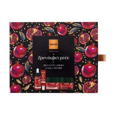 Weleda Pomegranate Firming Care Подаръчен комплект дневен крем за лице Pomegranate Firming Day Cream 40 ml + нощен крем за лице Pomegranate Firming Night Cream 40 ml + околоочен крем Pomegranate Firming Eye Cream 12 ml + серум за лице Pomegranate Firming Face Serum 30 ml