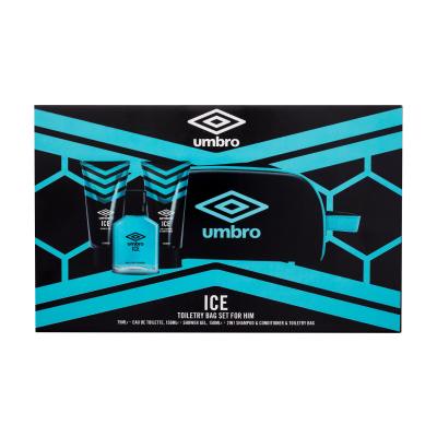 UMBRO Ice Подаръчен комплект EDT 75 ml + душ гел 150 ml + шампоан и балсам 2в1 150 ml + козметична чанта увредена кутия