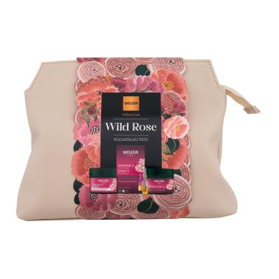Weleda Wild Rose & White Tea Premium Brightening Care Подаръчен комплект дневен крем за лице Wild Rose & White Tea Smoothing Day Cream 40 ml + нощен крем за лице Wild Rose & White Tea Smoothing Night Cream 40 ml + нощен серум за лице Wild Rose Skin Repair 7 Nights Intensive Treatment 5,6 ml + козмет