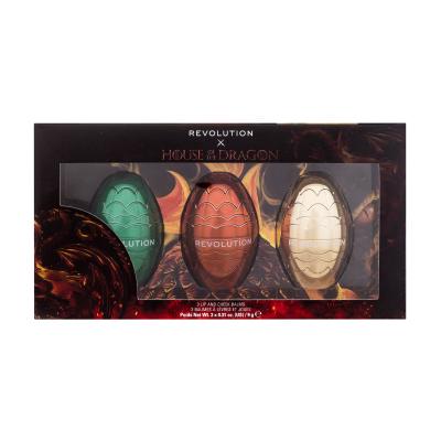 Makeup Revolution London House Of The Dragon Lip & Cheek Balm Подаръчен комплект балсам за лице и устни Vhager 9 g + балсам за лице и устни Caraxes 9 g + балсам за лице и устни Syrax 9 g