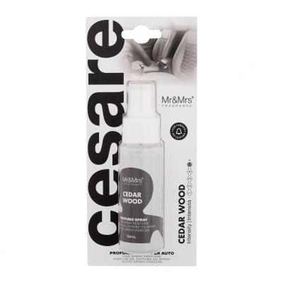 Mr&Mrs Fragrance Cesare Car Spray Perfume Cedar Wood Ароматизатор за автомобил 50 ml